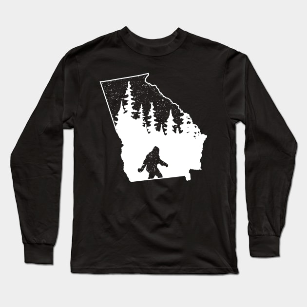 Georgia Bigfoot Gift Long Sleeve T-Shirt by Tesszero